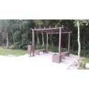 Ver imagem 4 de Pergolado em Madeira Plástica Maciça Marrom com 7 Peças na Cobertura 100% Reciclado 3m / Lc-39 Lanci