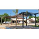 Ver imagem 3 de Pergolado em Madeira Plástica Maciça Marrom com 7 Peças na Cobertura 100% Reciclado 3m / Lc-39 Lanci