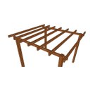 Ver imagem 2 de Pergolado em Madeira Plástica Maciça Marrom com 7 Peças na Cobertura 100% Reciclado 3m / Lc-39 Lanci