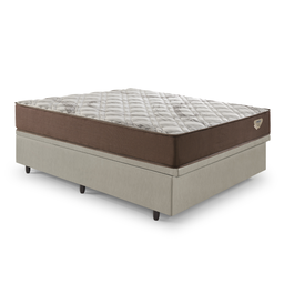 Cama Box com Baú 138x188 com Colchão Casal Relax Adorabile Molas Ensacadas Ecoflex Courino Linho - 8