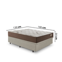 Ver imagem 2 de Cama Box com Baú 138x188 com Colchão Casal Relax Adorabile Molas Ensacadas Ecoflex Courino Linho