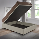 Ver imagem 3 de Cama Box com Baú 138x188 com Colchão Casal Relax Adorabile Molas Ensacadas Ecoflex Courino Linho