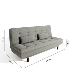 Sofá Cama 3 Lugares Sofanete 189Cm  - 6