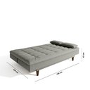 Ver imagem 4 de Sofá Cama 3 Lugares Sofanete 189Cm Cinza