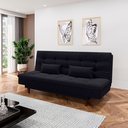 Ver imagem 2 de Sofá Cama 3 Lugares Sofanete 189Cm Preto