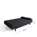 Ver imagem 5 de Sofá Cama 3 Lugares Sofanete 189Cm Preto
