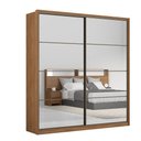 Ver imagem 1 de Guarda-Roupa Roupeiro de Casal Seoul 2 Portas com 2 Espelhos Amêndola