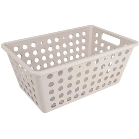 Cesta Organizadora Coza One Grande 4,7 Litros Light Gray Lavanderia Closet