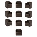 Ver imagem 1 de Kit 10 Poltronas Decorativas Consultorio Recepção Sala Cor:Marrom