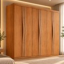 Ver imagem 1 de Guarda-Roupa Casal 100% MDF com 6 Portas e 2 Gavetas 180cm Multimóveis CR35523 Madeirado