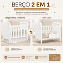 Ver imagem 7 de Berço Danny 2 em 1 para Colchão 130x70cm 100% MDF Branco Fosco 