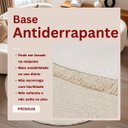Ver imagem 6 de Tapete Redondo Sala Quarto 100% Algodão Estampa Zigzag Franja Lavável Antiderrapante Decoração Boho