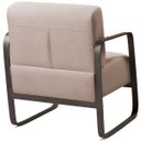 Ver imagem 7 de Kit 2 Poltronas para Sala e Escritório Base de Metal Mubai Linho Bege