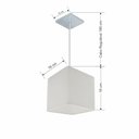 Ver imagem 3 de Lustre Pendente Quadrado Md-4224 Cúpula em Tecido 16/16x16cm Branco - Bivolt