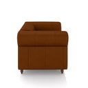 Ver imagem 7 de Kit 2 Poltronas Decorativas Sala de Estar Stanford Chesterfield Pés de Madeira Couro Conhaque g58 -