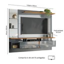 Ver imagem 5 de Painel Intense 1.83 Tv Até 55 Polegadas Prateleiras Laterais em Vidro Espelhos Decorativos 2