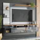 Ver imagem 2 de Painel Intense 1.83 Tv Até 55 Polegadas Prateleiras Laterais em Vidro Espelhos Decorativos 2