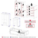 Ver imagem 4 de Quarto Infantil Completo com Minicama Montessoriana Dengo Multimóveis MP4881 Off White