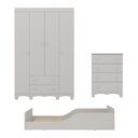 Ver imagem 7 de Quarto Infantil Completo com Minicama Montessoriana Dengo Multimóveis MP4881 Off White