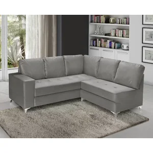 Sofá de Canto 5 Lugares Prata Nabas