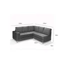 Ver imagem 4 de Sofá de Canto 5 Lugares Prata Nabas