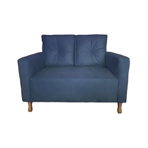 Sofá Davi 2 Lugares Suede Azul Royal - Dominic Decor