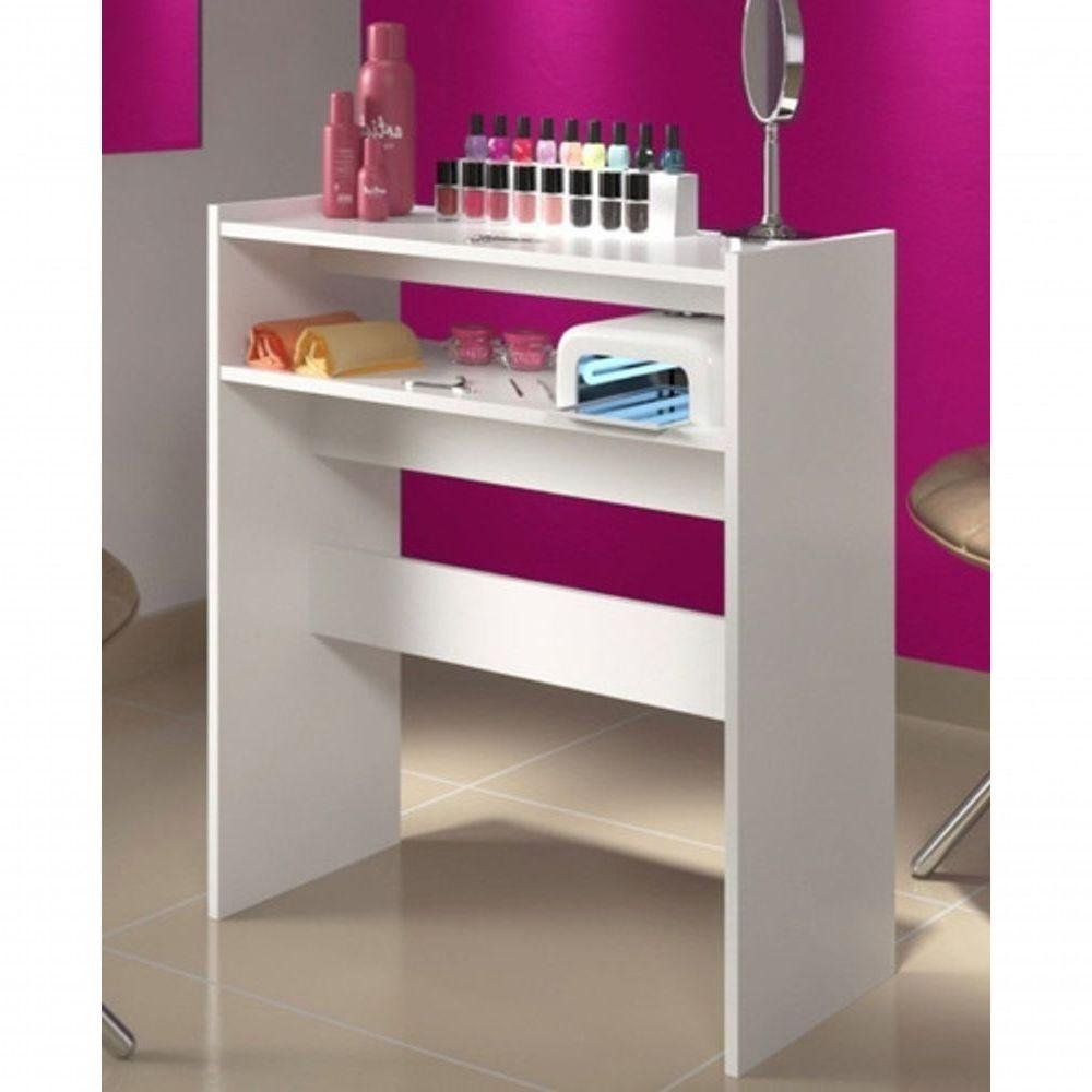 Mesa de Manicure com Prateleira P/estufa Esmalte Unha em Gel ...