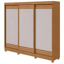 Ver imagem 1 de Guarda-roupas Casal Nice 3 Portas 4 Gavetas Flex com Pés - Lopas Amendoa Clean/off White