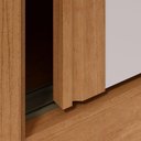 Ver imagem 4 de Guarda-roupas Casal Nice 3 Portas 4 Gavetas Flex com Pés - Lopas Amendoa Clean/off White