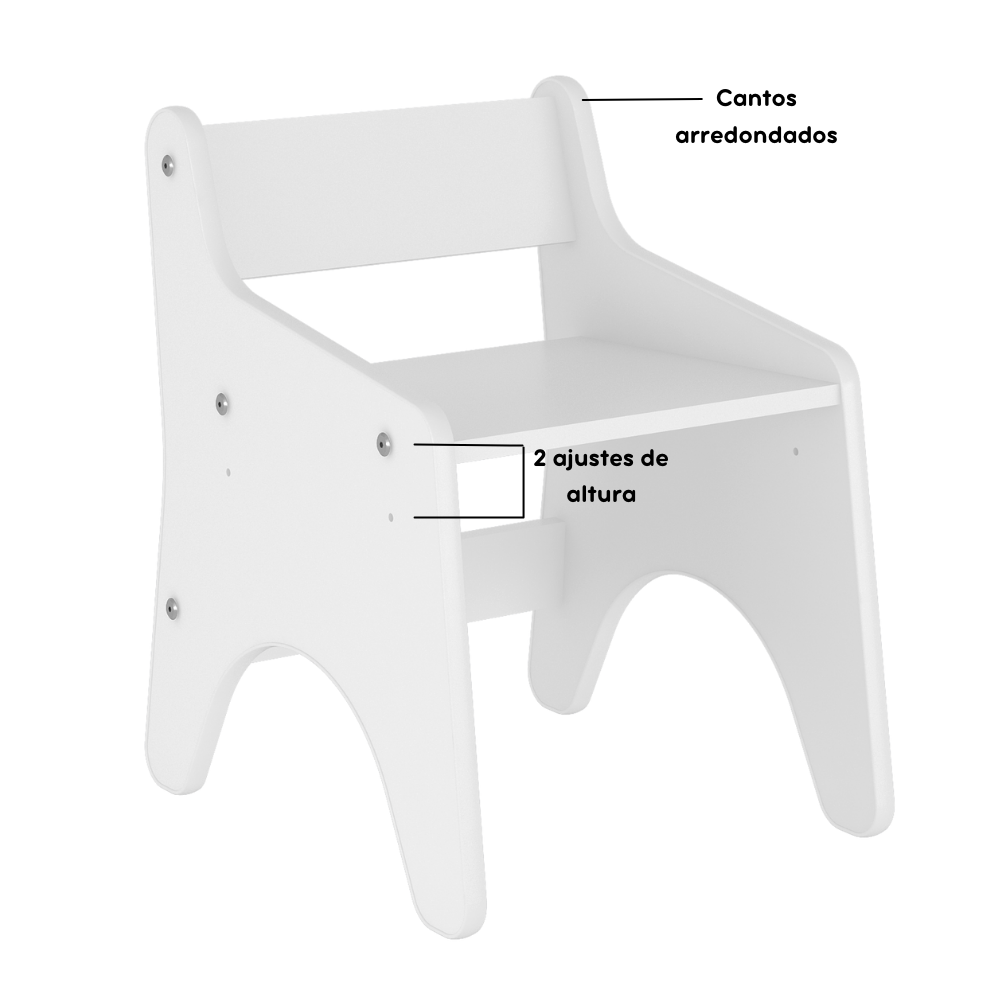 Conjunto Mesa e Cadeira Infantil Montessori Movelbras - 12