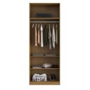 Ver imagem 4 de Guarda Roupa Modular 2 Portas com Prateleiras/cabideiros 90 Cm Altezza Trend Belmax:freijó/titânio