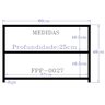 Nicho Sapateira para Quarto Sala Hall Lavanderia 25x40x 60cm - Preto Tx - 2
