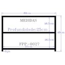 Ver imagem 2 de Nicho Sapateira para Quarto Sala Hall Lavanderia 25x40x 60cm - Preto Tx