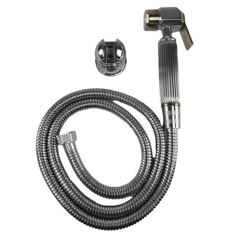 Ducha Higienica Luxo Metal Banho Aço Inox Chuveirinho Cromo Intimo Banheiro Prata Compre Desejos BSL