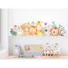 Adesivo de Parede Cabeceira de Berço Safari Aquarela - 1