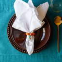 Ver imagem 1 de Kit Jogo Americano 8 Lugares Mesa Posta Turquesa 52x36cm