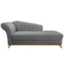 Ver imagem 5 de Diva Recamier Vanessa 160cm Lado Direito Suede Adj Decor Cinza