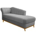 Ver imagem 1 de Diva Recamier Vanessa 160cm Lado Direito Suede Adj Decor Cinza