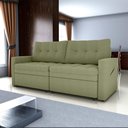 Ver imagem 6 de Sofá Cama Reclinável 2 Lugares 220cm Nayla Boucle Oliva Matrix