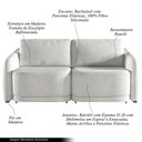 Ver imagem 3 de Sofá Cama Modulado Retrátil e Reclinável Decorativo Varsóvia 216cm Bouclê Cinza G33 - Gran Belo