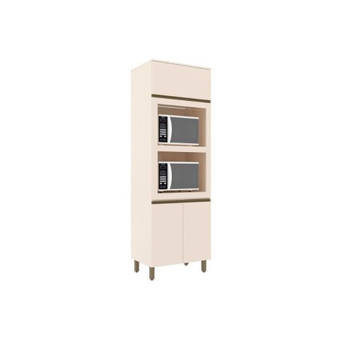 Paneleiro de Cozinha Modulado Connect 3 Portas (2 Fornos) 71.5cm Off White - Henn