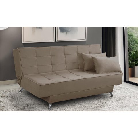 Sofá Cama 3 Lugares 1,80m Diana Suede Adonai Estofados