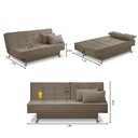 Ver imagem 2 de Sofá Cama 3 Lugares 1,80m Diana Suede Adonai Estofados