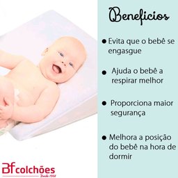 Travesseiros Almofada Bebê Antirefluxo Rampa para Carrinho + Capa Antialérgica 100 Algodão - Bf Colc - 7