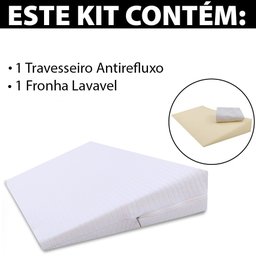 Travesseiros Almofada Bebê Antirefluxo Rampa para Carrinho + Capa Antialérgica 100 Algodão - Bf Colc - 2