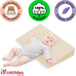 Travesseiros Almofada Bebê Antirefluxo Rampa para Carrinho + Capa Antialérgica 100 Algodão - Bf Colc - 7
