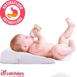 Travesseiros Almofada Bebê Antirefluxo Rampa para Carrinho + Capa Antialérgica 100 Algodão - Bf Colc - 8