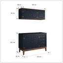 Ver imagem 2 de Cozinha Modulada 2 peças - Azul Petróleo