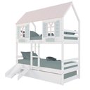 Ver imagem 2 de Treliche Casinha Bela Kit Escada/escorregador - Madeira Maciça Branco/rosa/verde | Housin