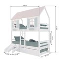 Ver imagem 3 de Treliche Casinha Bela Kit Escada/escorregador - Madeira Maciça Branco/rosa/verde | Housin